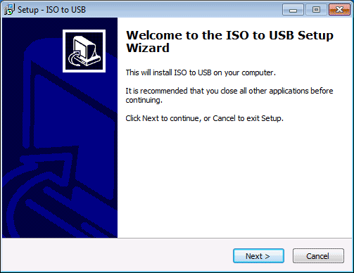 Установка программы ISO to USB