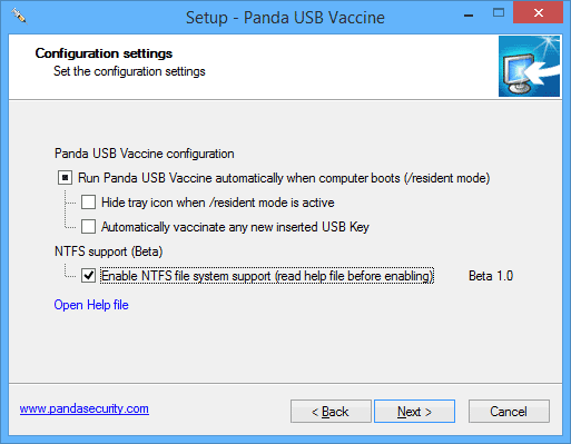 Установка Panda USB Vaccine