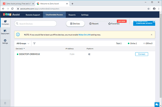 Неограниченный доступ в Zoho Assist