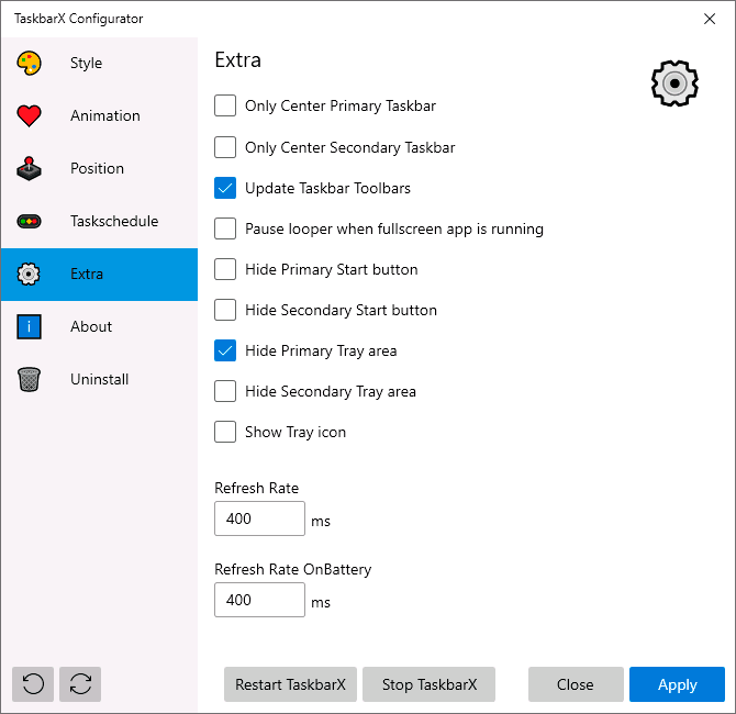 TaskbarX Configurator