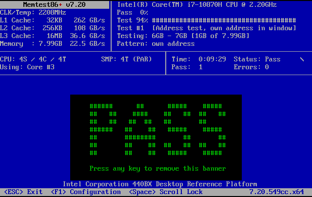 Проверка оперативной памяти на ошибки