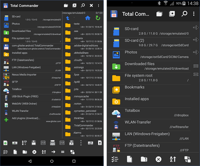 Файловый менеджер Total Commander для Android