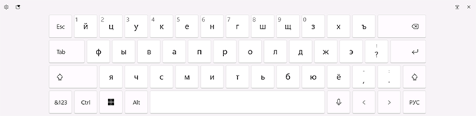 Сенсорная клавиатура Windows 11