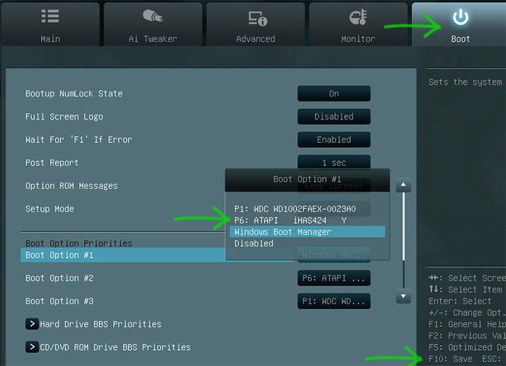 Как поставить загрузку с диска в UEFI BIOS