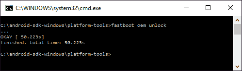 Команда для разблокировки bootloader