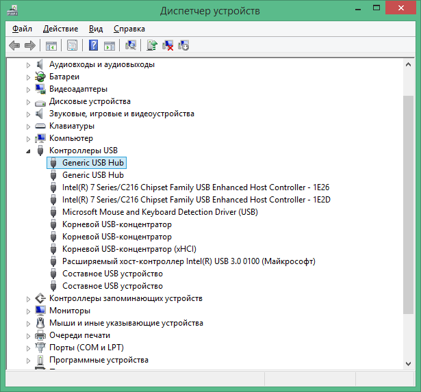Контроллеры USB