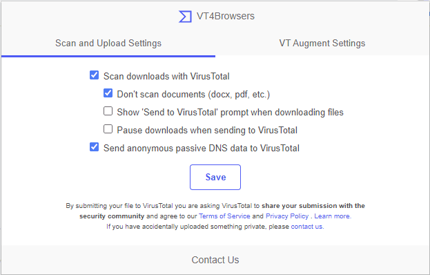 Настройки VT4Browsers