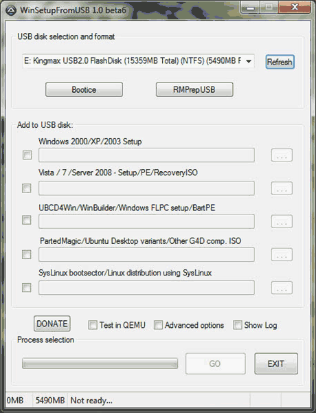 Установочная флешка с Windows 7 с помощью WinSetupFromUSB