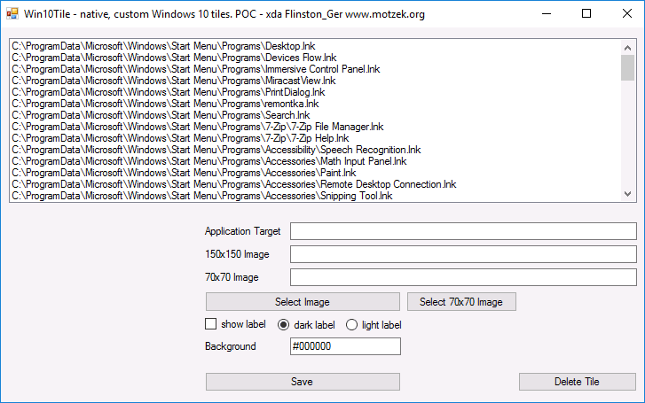 Программа Win10Tile