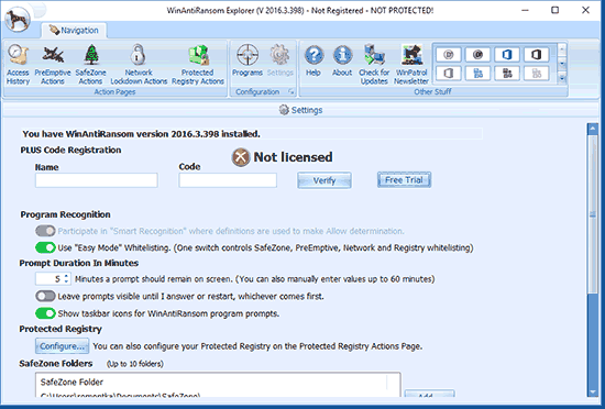 Программа WinAntiRansom