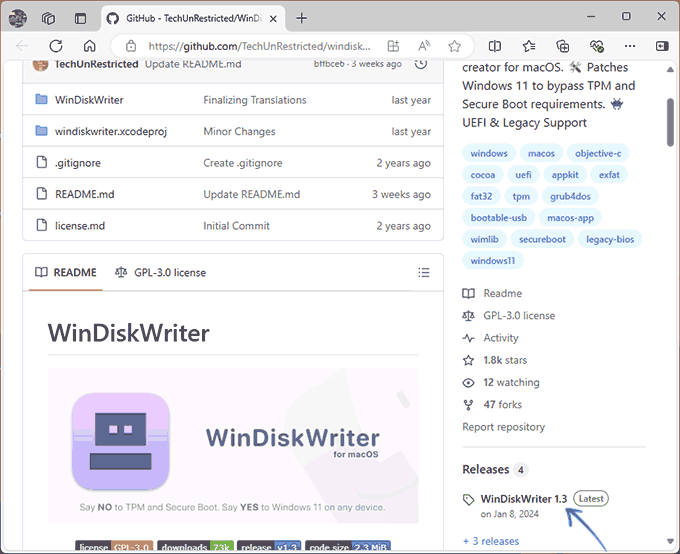 Загрузка WinDiskWriter