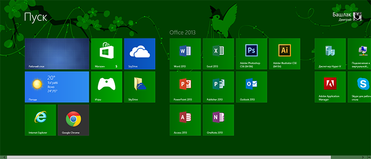 Интерфейс Windows 8