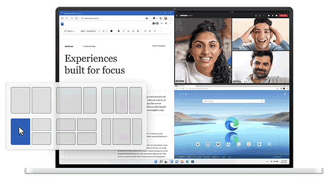 Макеты закрепления в Windows 11