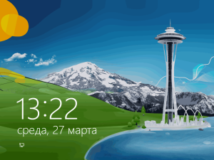 Экран блокировки Windows 8