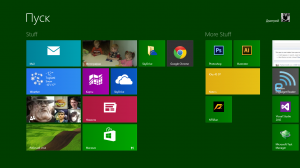 Начальный экран Windows 8