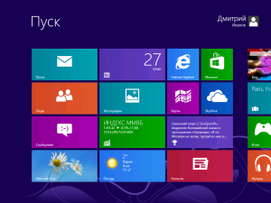 Начальный экран Windows 8