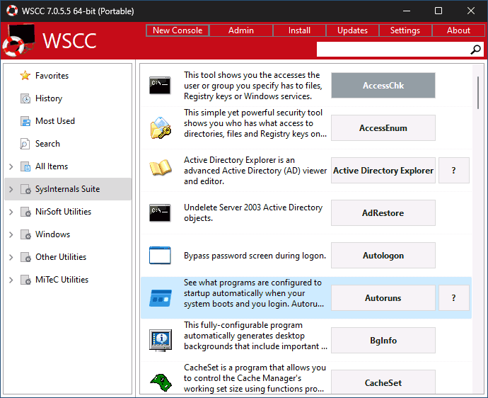 Утилиты Microsoft Sysinternals